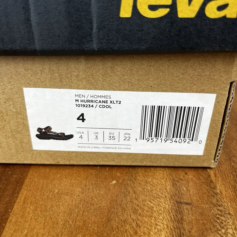 Teva Men's Hurricane XLT2 Strappy Hiking Sandals Size 4 Chara Dark Olive NEW